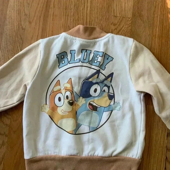 Bluey & Bingo boys snap button letterman jacket, size 4T - Picture 1 of 6